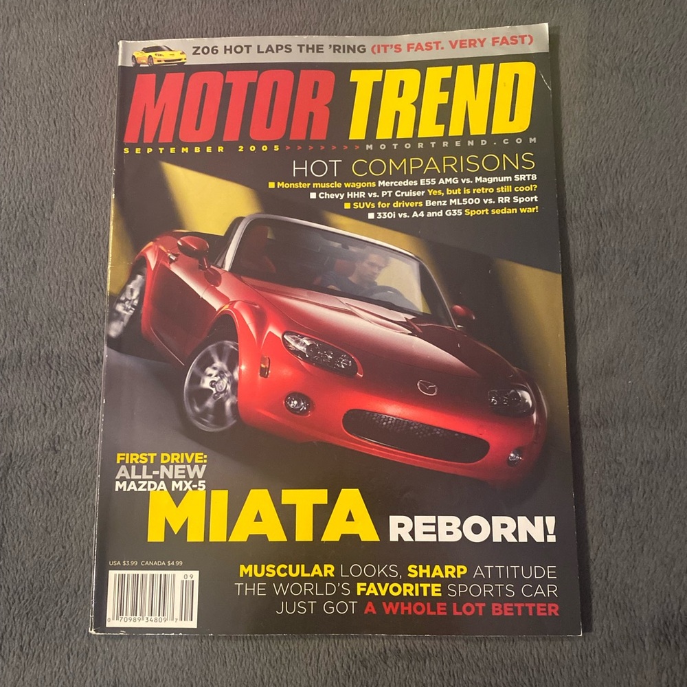 😸Free with bundle😸 Motor Trend Sept.2005/Voume57/No.9